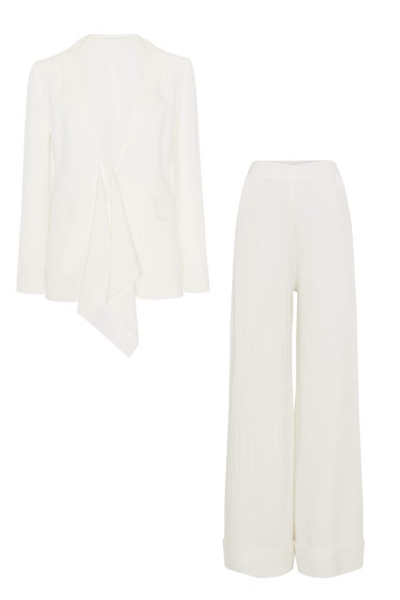 Modern Asymmetrical Wedding Suit